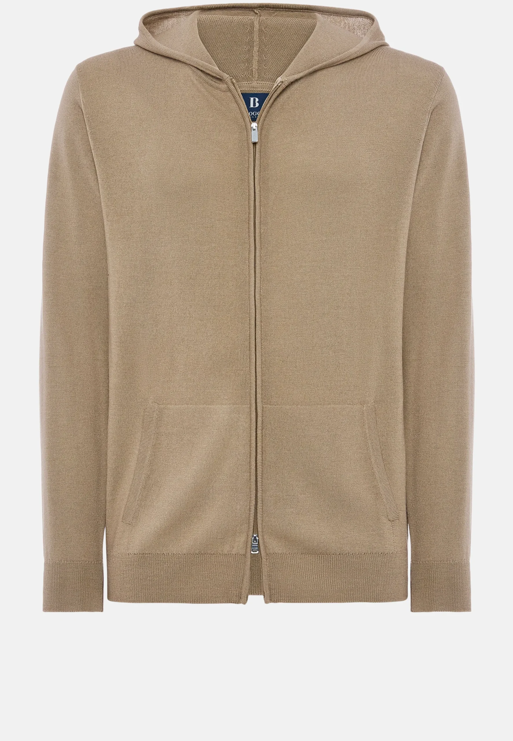 Gilet à Capuche En Laine Mérinos