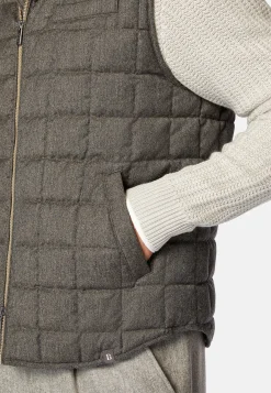 Gilet En Flanelle Rembourré En Plume D'Oie