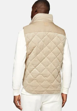 Gilet Rembourré En Velours De Coton