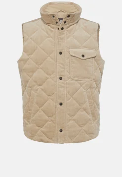 Gilet Rembourré En Velours De Coton