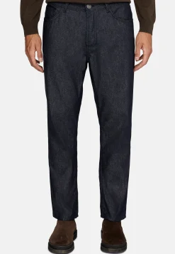 Jean En Denim De Coton Bleu Foncé