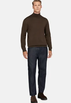 Jean En Denim De Coton Bleu Foncé