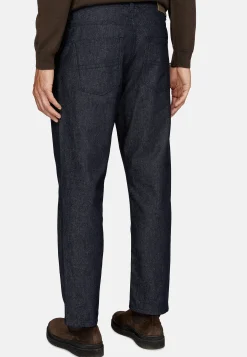 Jean En Denim De Coton Bleu Foncé