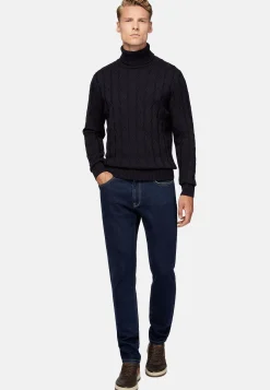 Jean En Denim Extensible Bleu Foncé