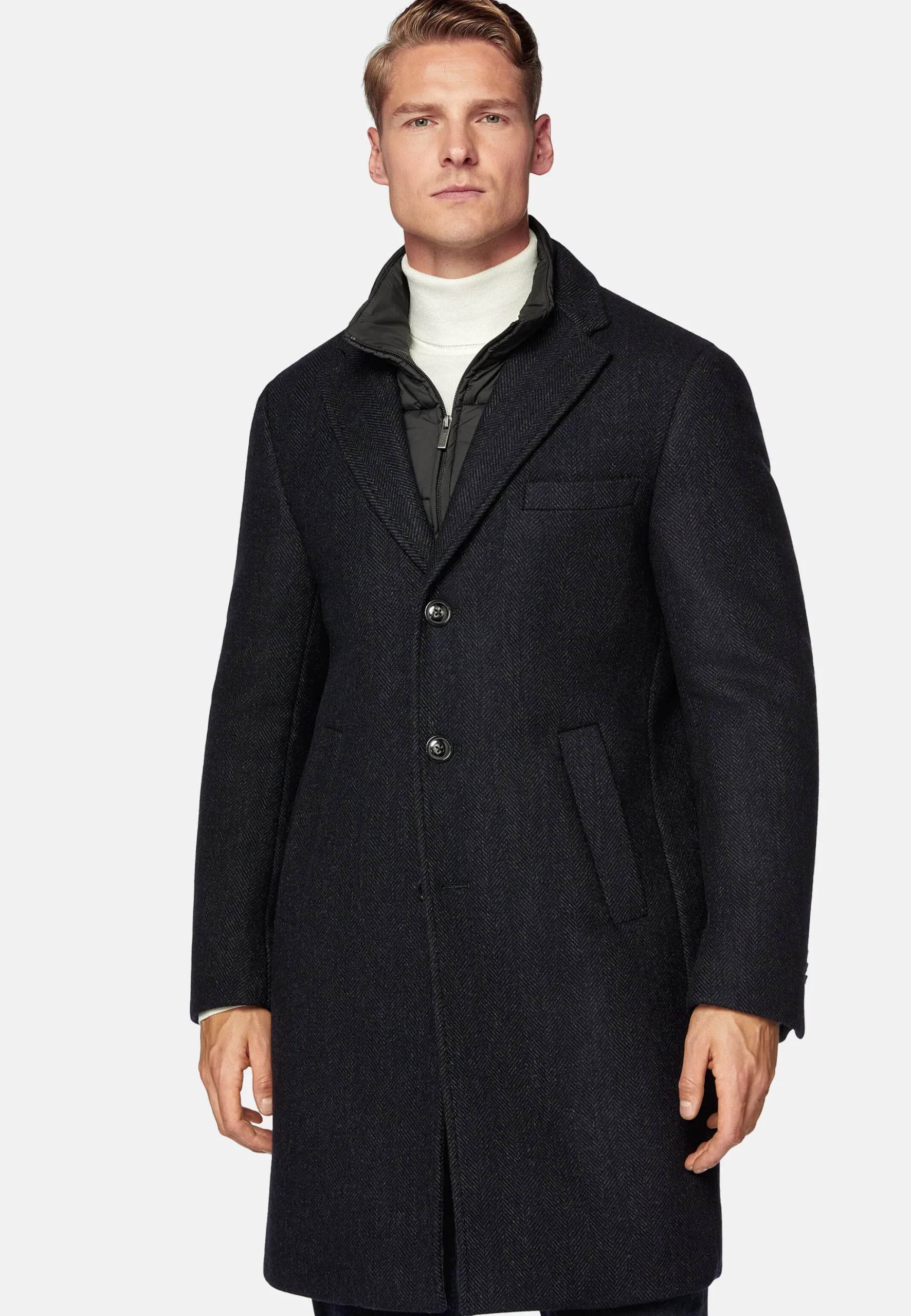 Manteau Avec Gilet En Cachemire Mélangé