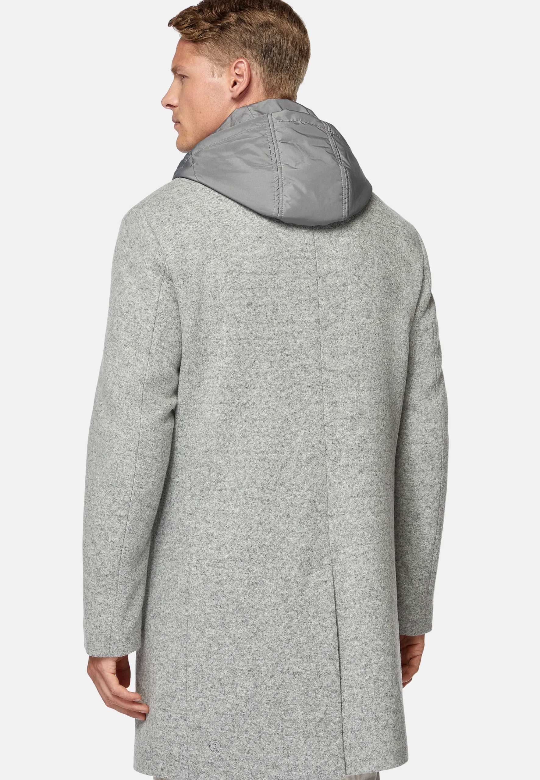 Manteau En Jersey De Laine Avec Plastron