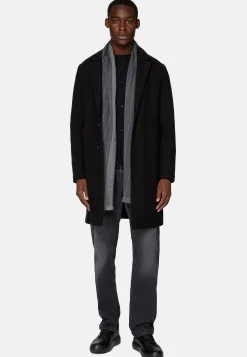 Manteau En Laine À Simple Boutonnage