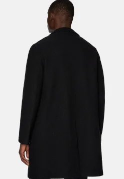 Manteau En Laine À Simple Boutonnage