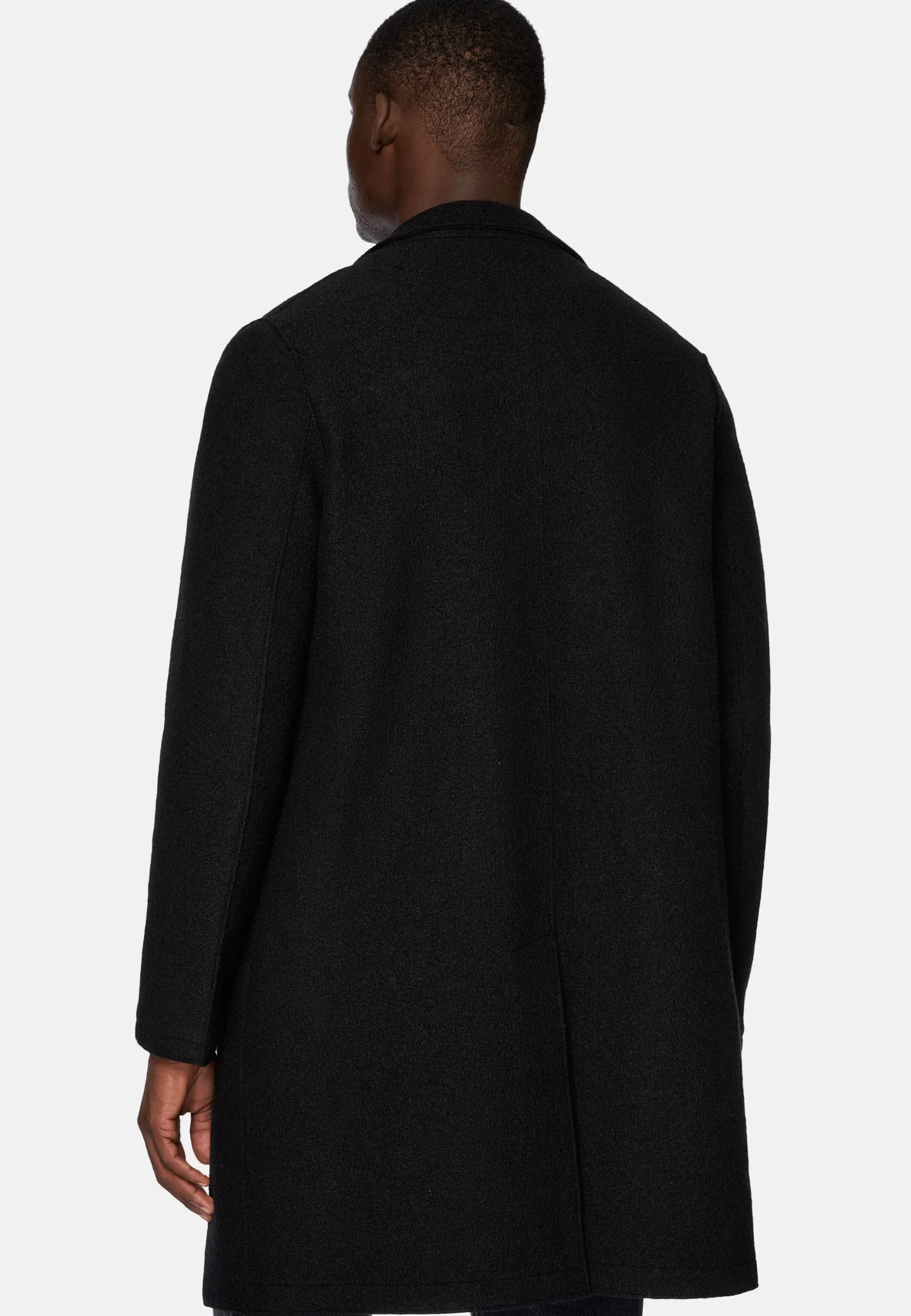 Manteau En Laine À Simple Boutonnage