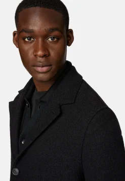 Manteau En Laine À Simple Boutonnage