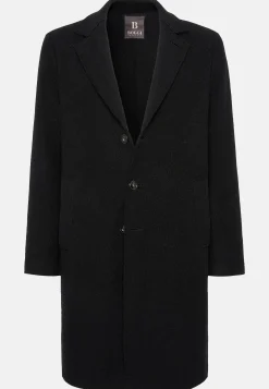 Manteau En Laine À Simple Boutonnage