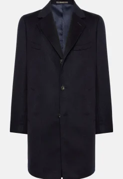 Manteau En Pur Cachemire À Boutonnage Simple