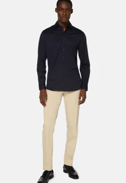 Pantalon En Coton Tencel Extensible