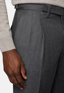 Pantalon En Flanelle De Laine Cachemire