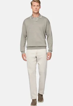 Pantalon En Gabardine De Coton Extensible