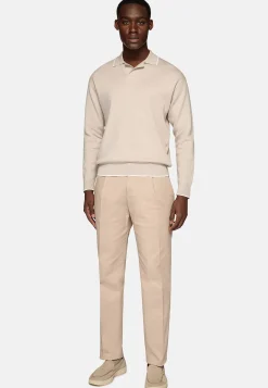 Pantalon En Gabardine De Coton Extensible