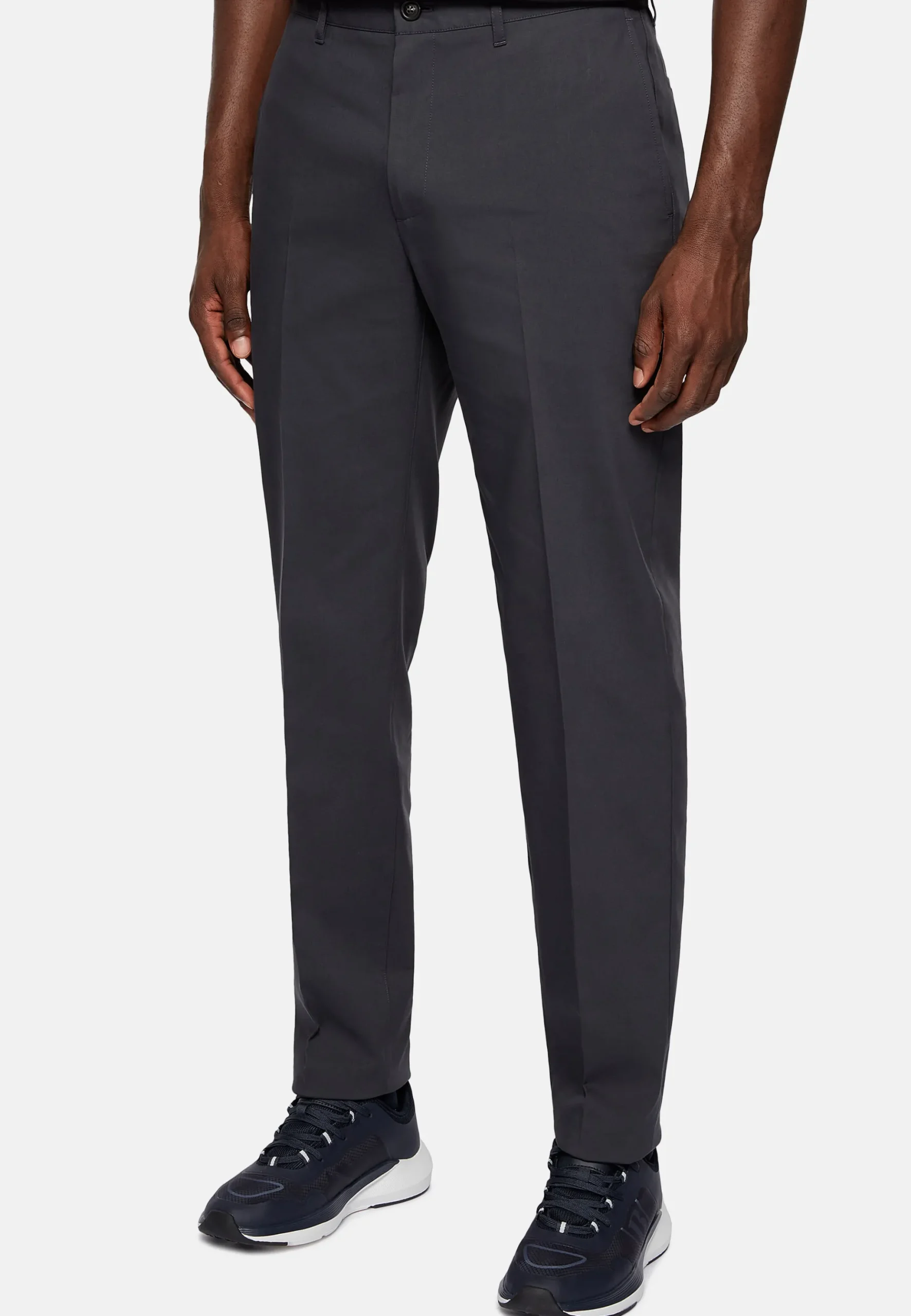 Pantalon En Tissu Technique Et Coton