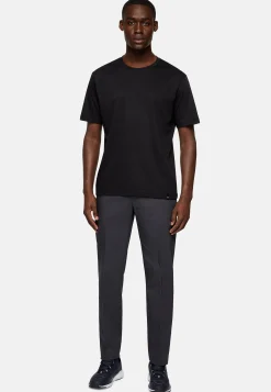 Pantalon En Tissu Technique Et Coton