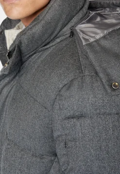 Parka En Flanelle Rembourrée En Plume D'Oie