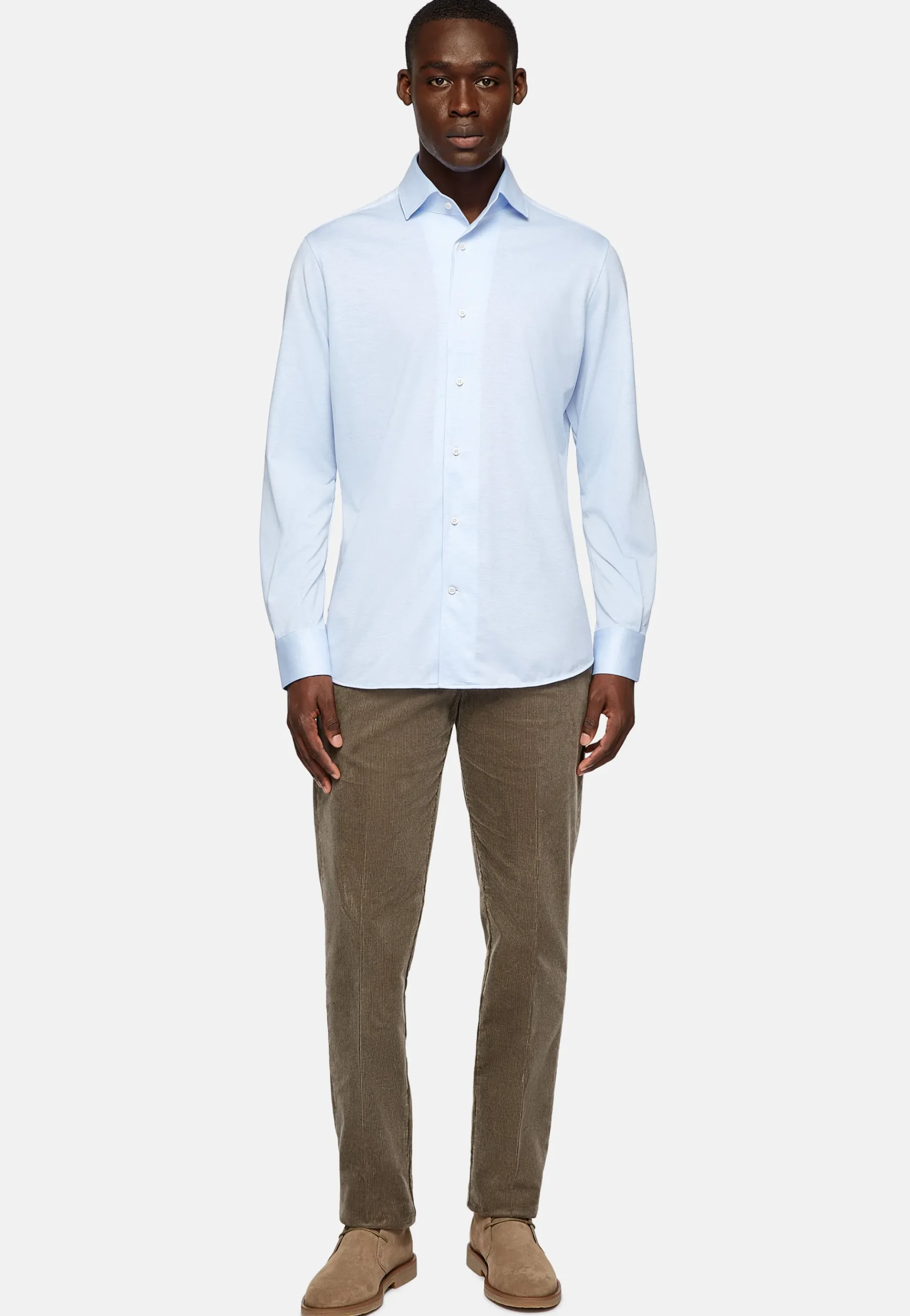 Polo Chemise En Jersey Regular Fit