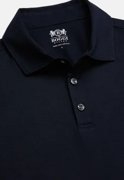 Polo En Jersey De Coton Pima Regular Fit Manches Longues