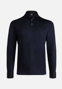 Polo En Jersey De Coton Pima Regular Fit Manches Longues