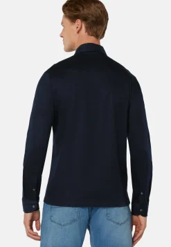 Polo En Jersey De Coton Pima Regular Fit Manches Longues