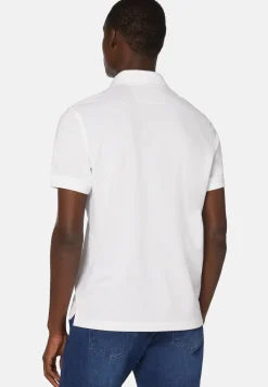 Polo En Piqué De Coton Coupe Droite