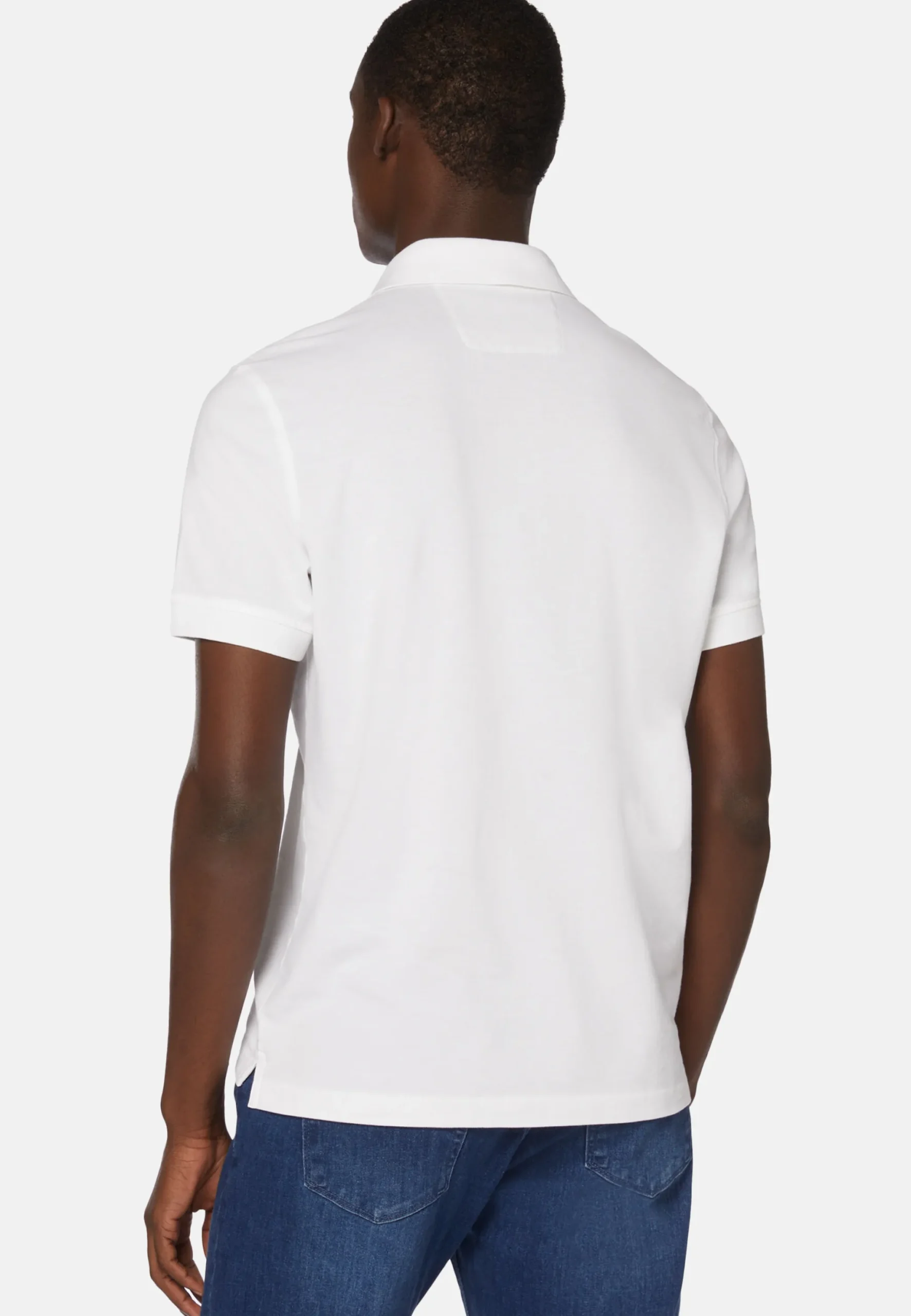 Polo En Piqué De Coton Coupe Droite