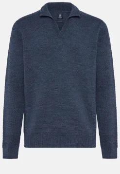 Pull à Col Cheminée Avec Points En Laine Mérinos