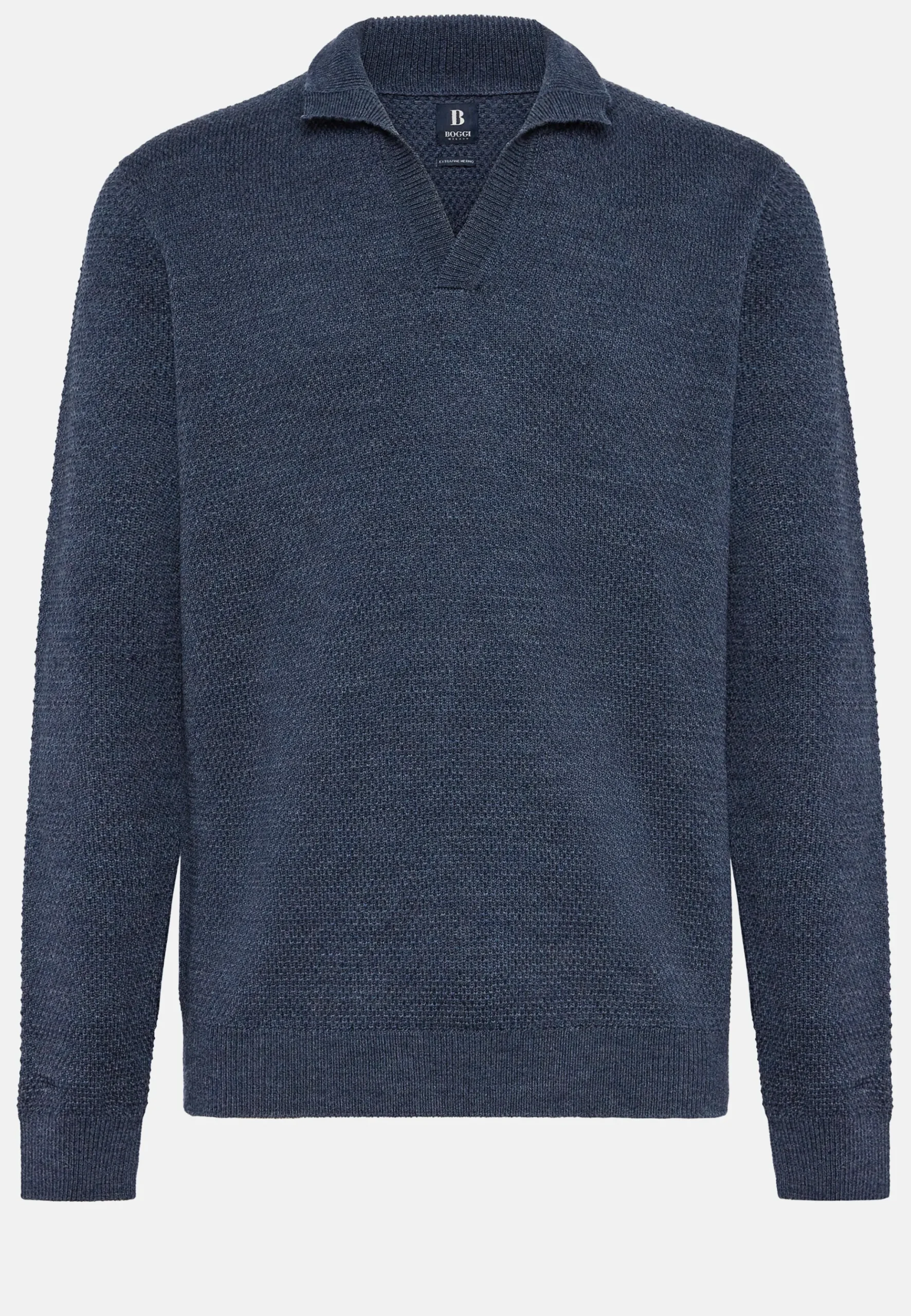 Pull à Col Cheminée Avec Points En Laine Mérinos