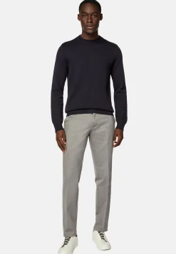 Pull Col Rond Avec Points En Laine Mérinos