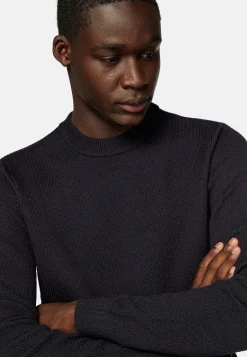 Pull Col Rond Avec Points En Laine Mérinos