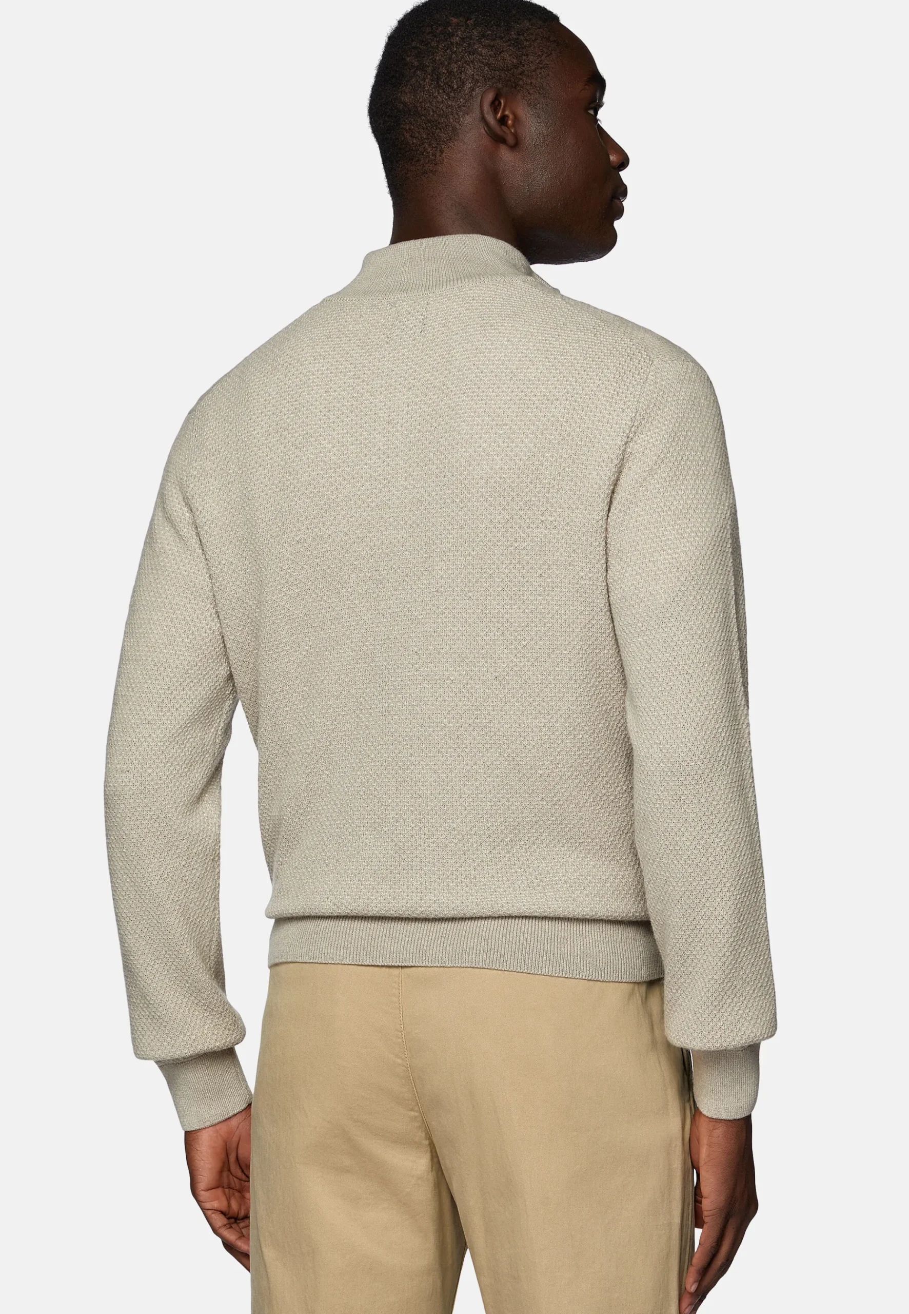 Pull Demi Zip En Mélange De Cachemire