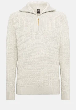 Pull Demi-Zip Sable En Laine Mérinos