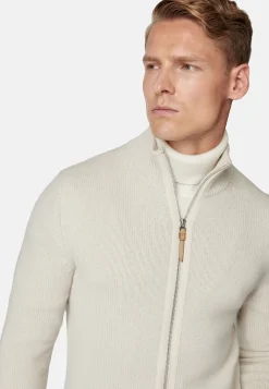 Pull Full Zip Sable En Cachemire