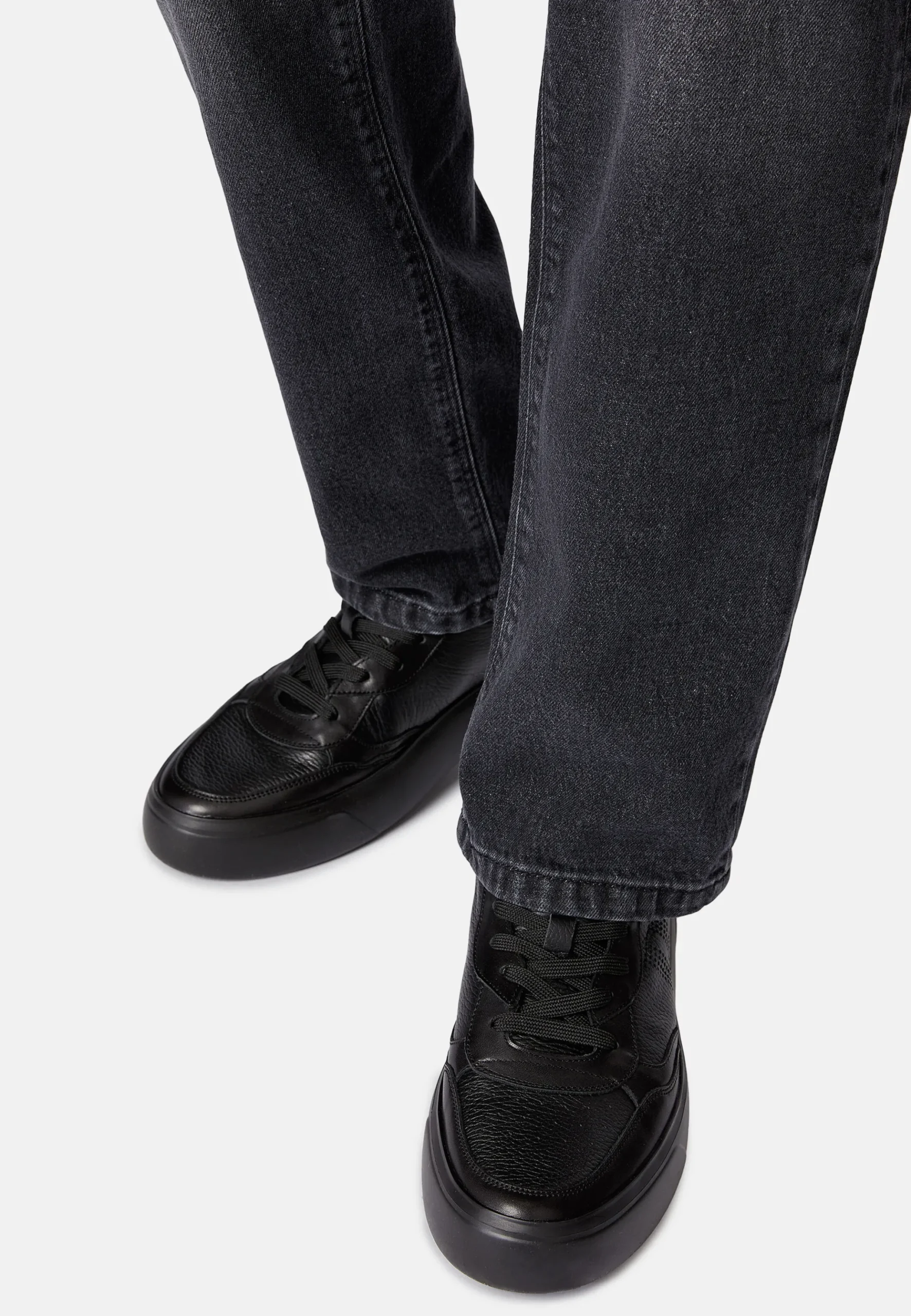 Sneakers En Cuir Foulonné Avec Logo