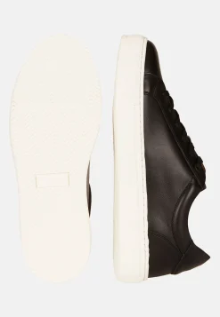 Sneakers En Cuir Noir