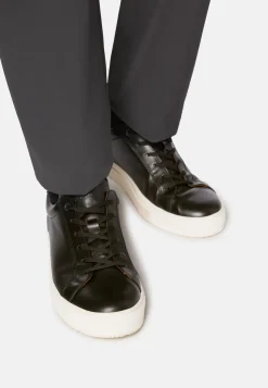 Sneakers En Cuir Noir