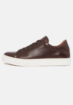 Sneakers Marron En Cuir