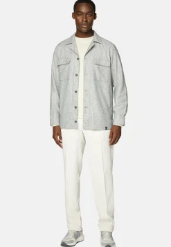 Surchemise Camp En Mélange Laine Et Tencel