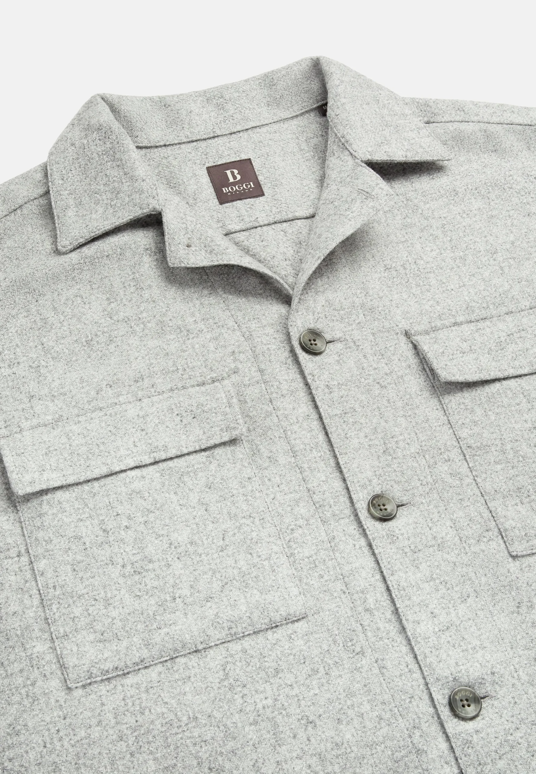 Surchemise Camp En Mélange Laine Et Tencel