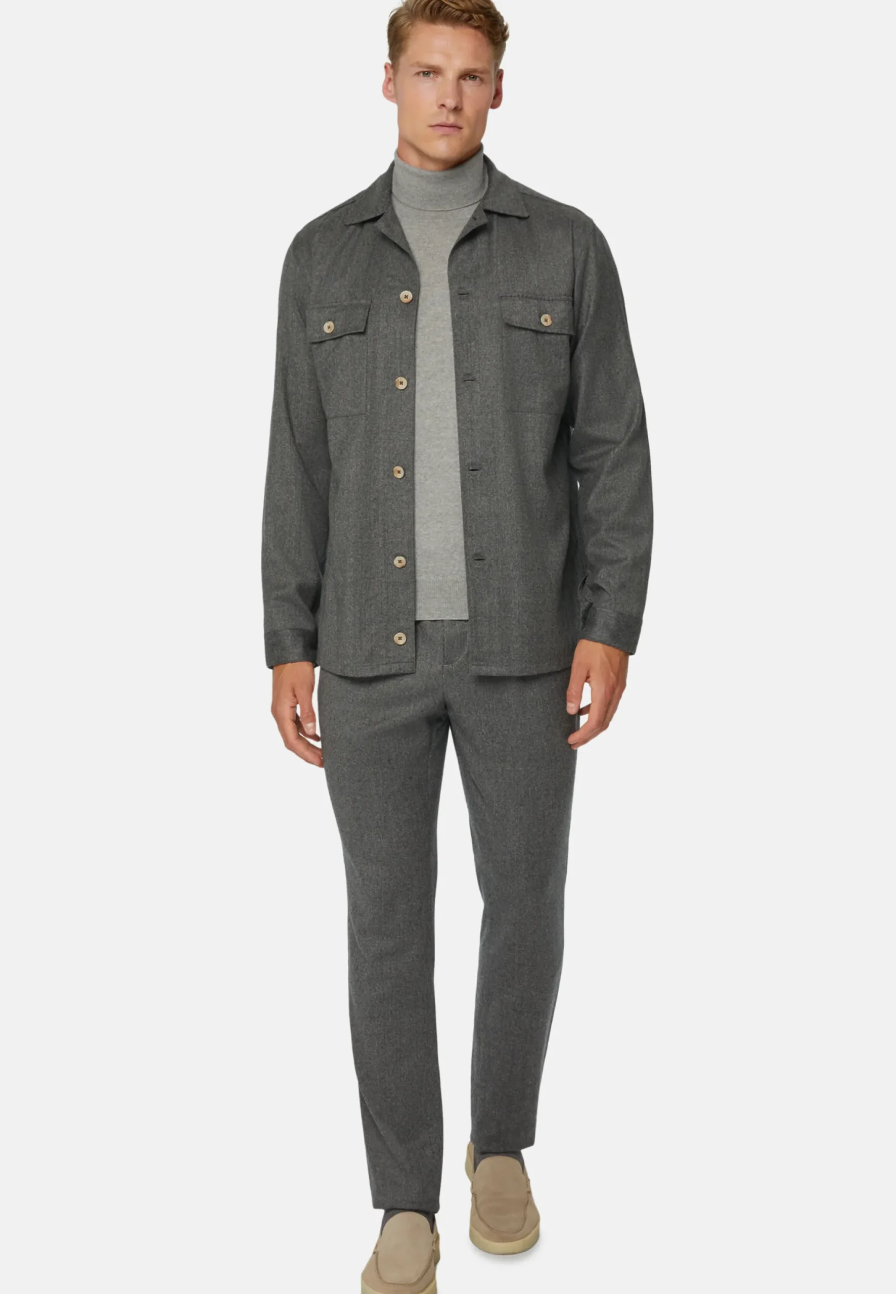 Surchemise En Flanelle Grise