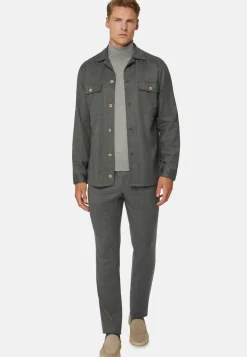 Surchemise En Flanelle Grise