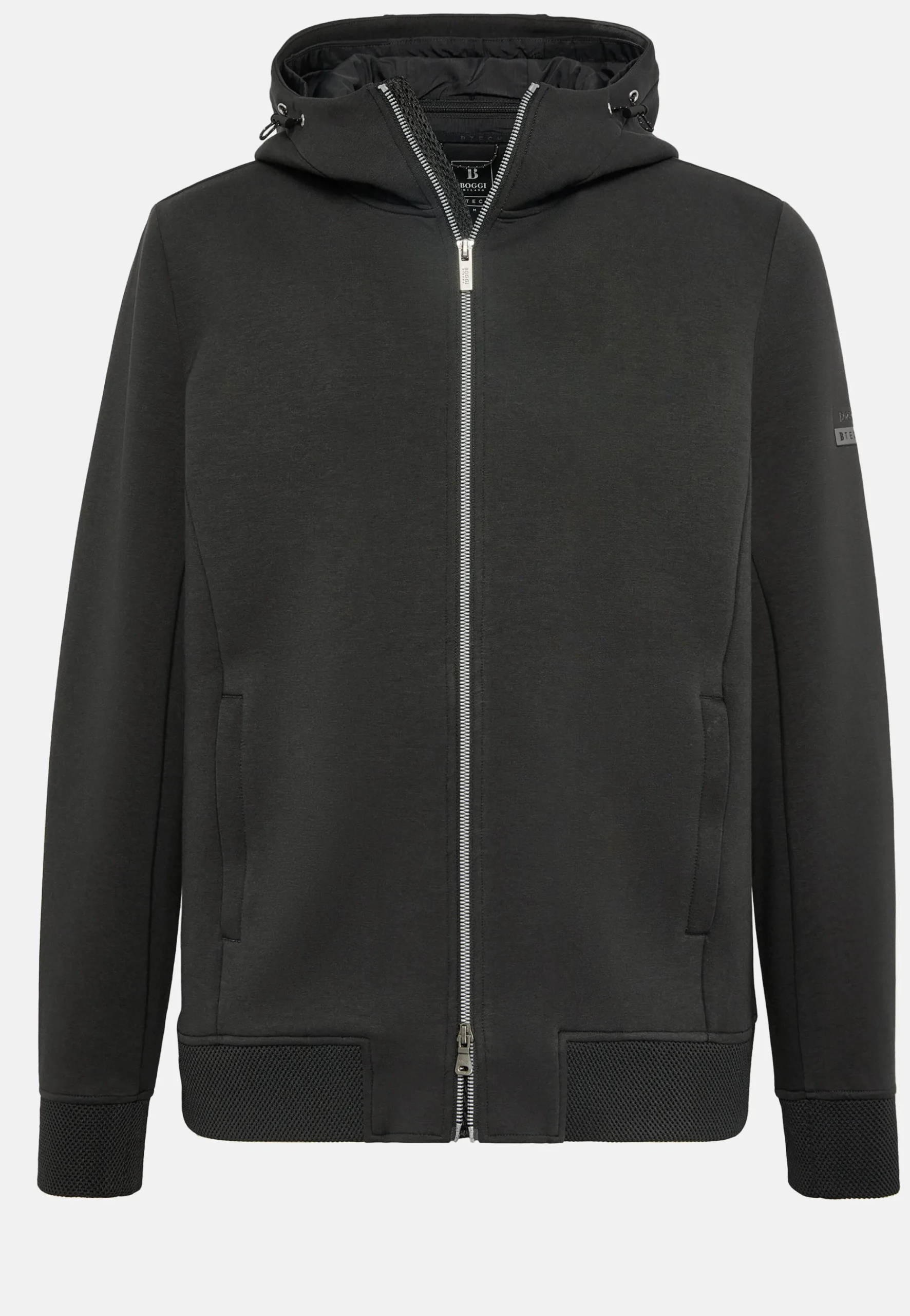 Sweat Full Zip À Double Capuche En Scuba