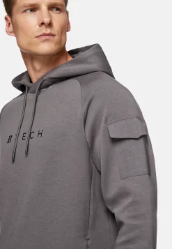 Sweat-Shirt À Capuche En Coton Mélangé Scuba Léger