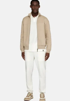 Sweat-Shirt Full Zip Avec Col Montant En Coton