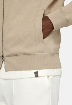 Sweat-Shirt Full Zip Avec Col Montant En Coton