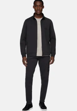 Sweat-Shirt Full Zip En Mélange Coton Et Scuba Léger