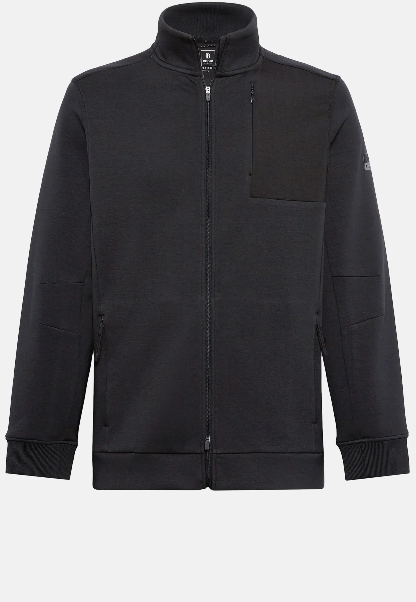 Sweat-Shirt Full Zip En Mélange Coton Et Scuba Léger